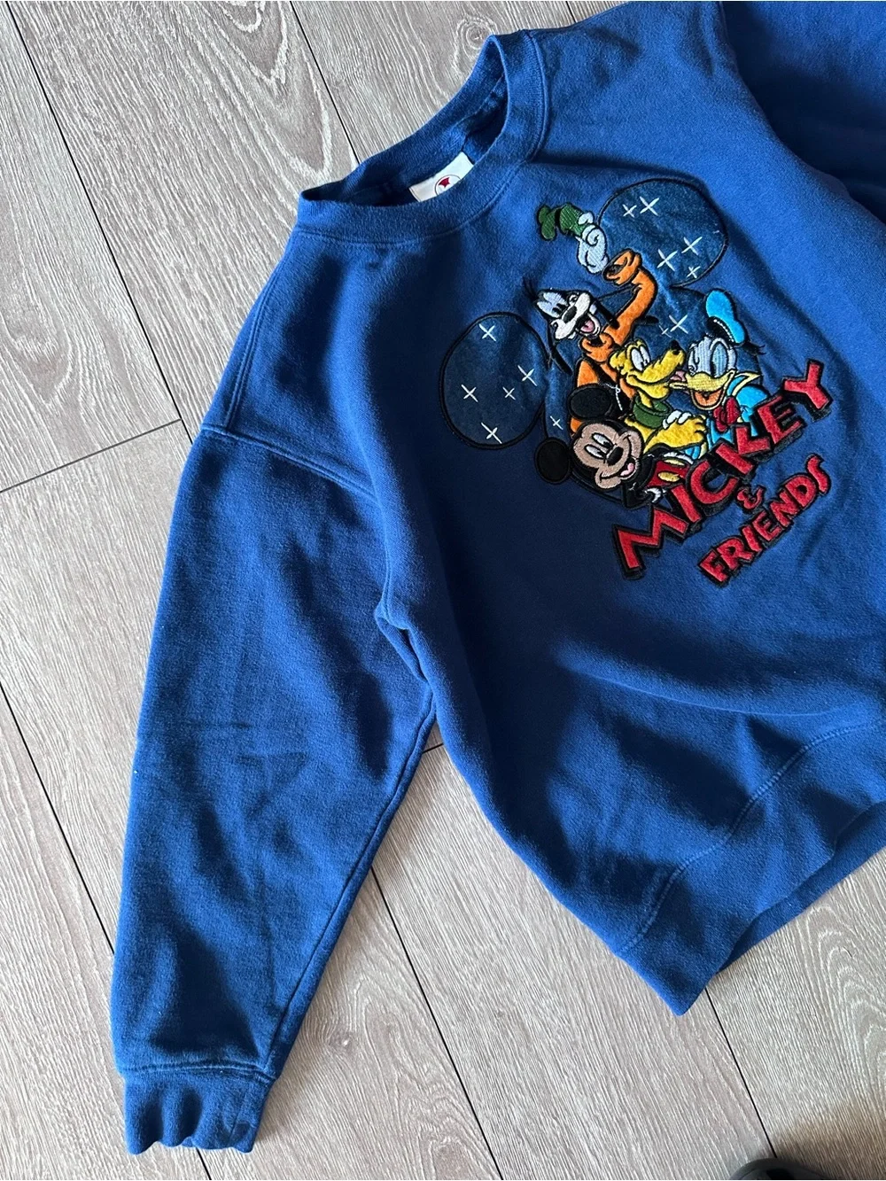 Vintage 90s Disney Mickey & Friends Blue Kids Sweatshirt
